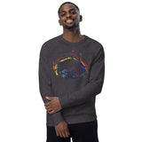 Unisex organic raglan sweatshirt