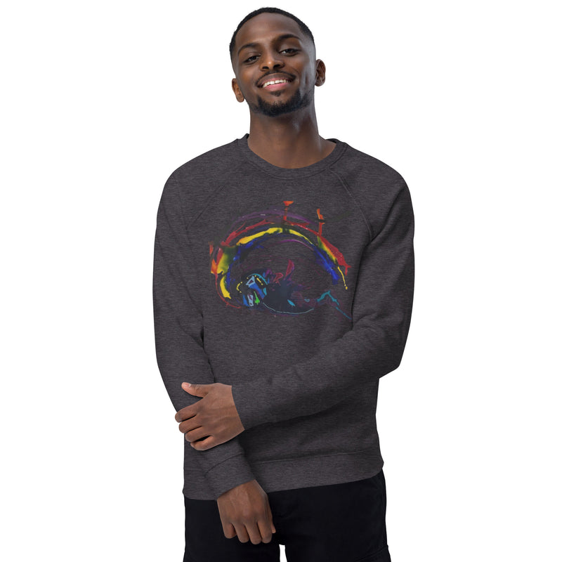 Unisex organic raglan sweatshirt