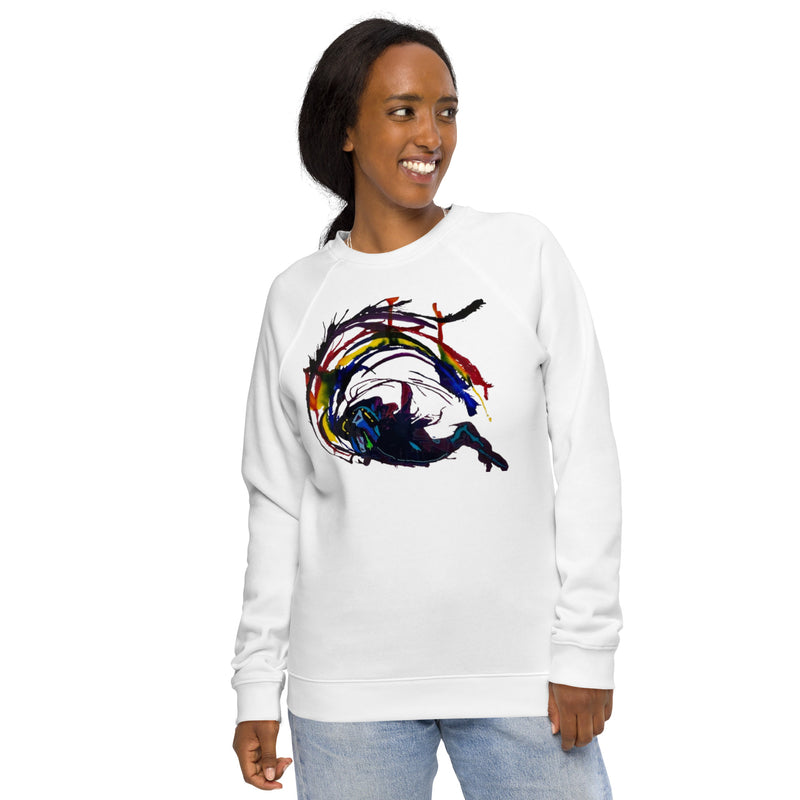 Unisex organic raglan sweatshirt