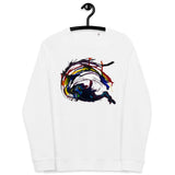 Unisex organic raglan sweatshirt