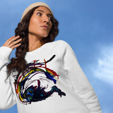 Unisex organic raglan sweatshirt