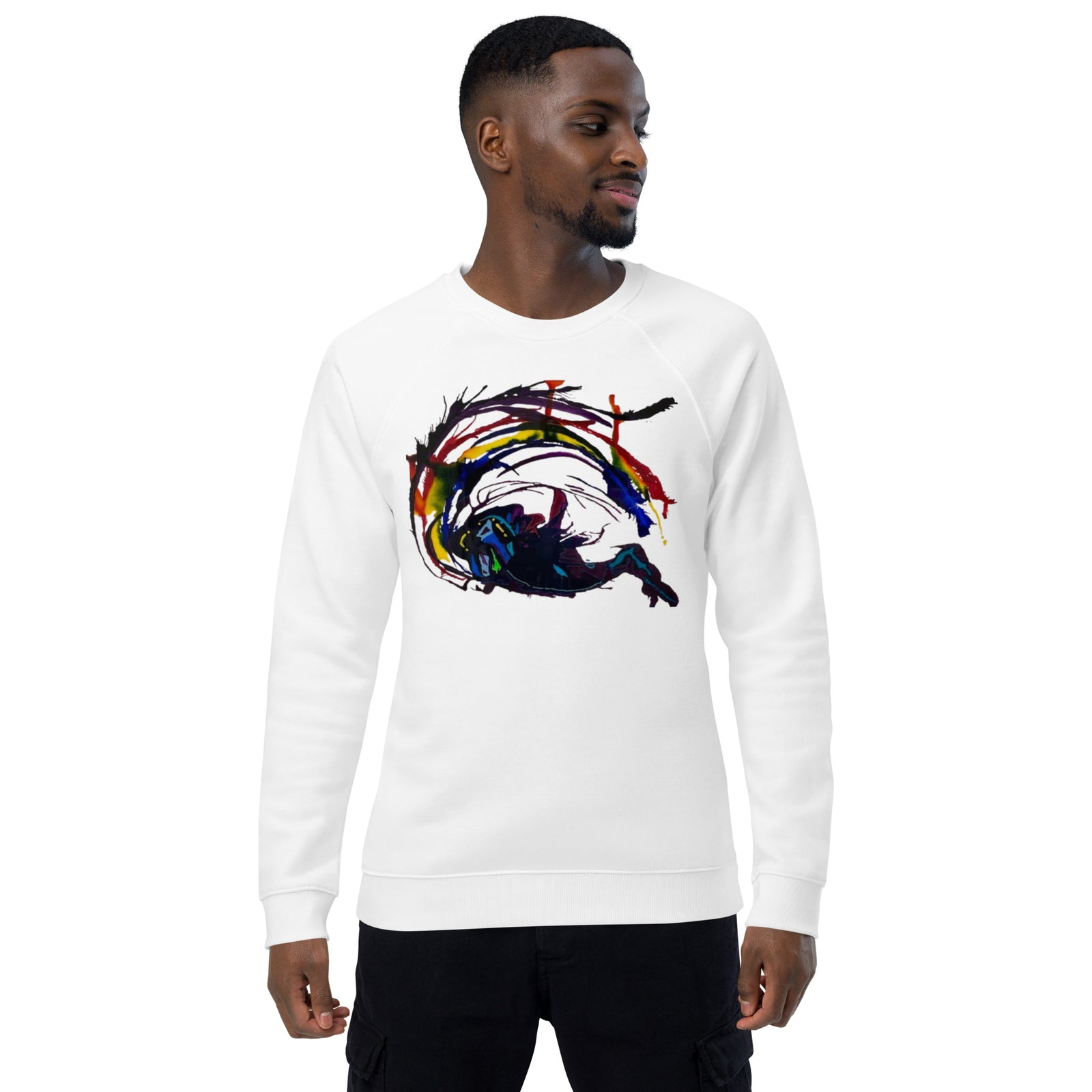 Unisex organic raglan sweatshirt – Jay Misurka Original Artworks