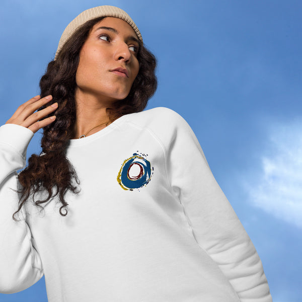 Unisex organic raglan sweatshirt