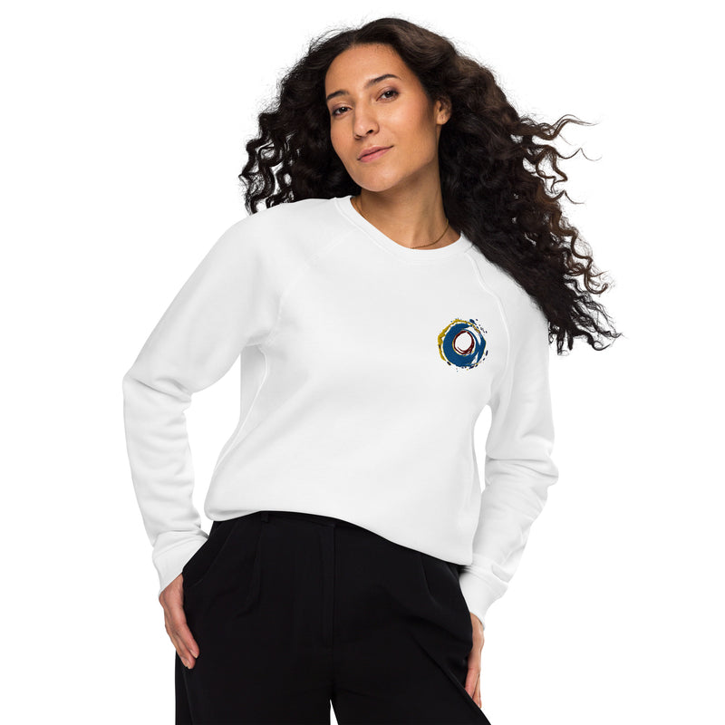 Unisex organic raglan sweatshirt